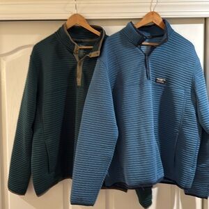 TWO LLBean men’s quarter zip, size 2X Tall